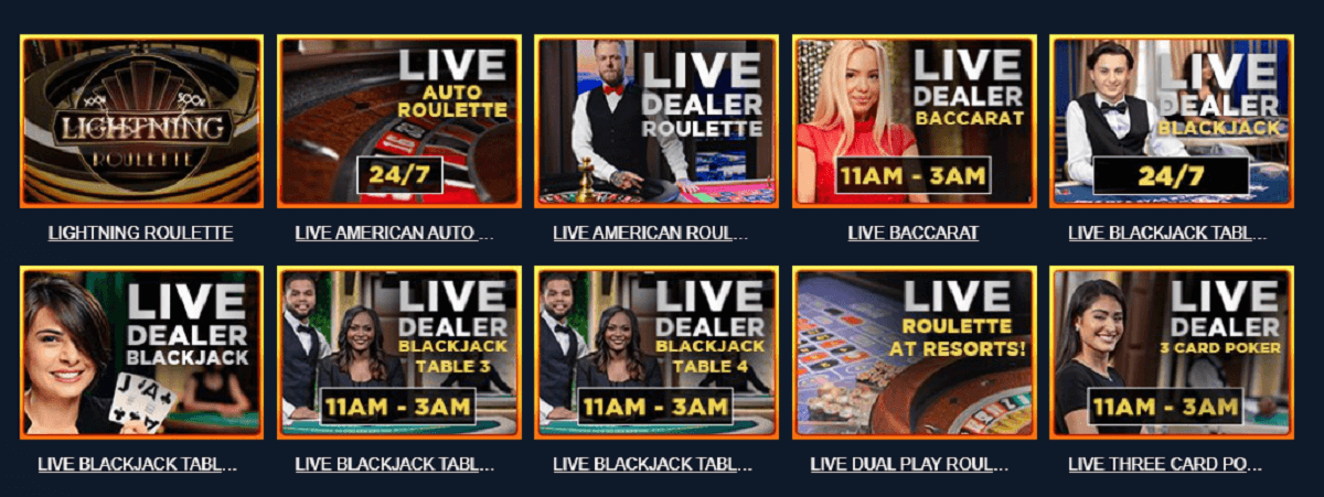 Play live dealer games